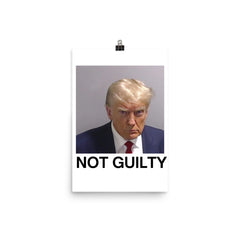 Trump Mugshot Not Guilty Poster Print