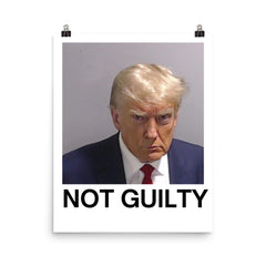 Trump Mugshot Not Guilty Poster Print