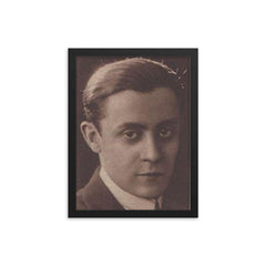 Enrique Jardiel Poncela framed print on a plain backdrop in size 12"x16".