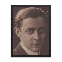 Enrique Jardiel Poncela framed print on a plain backdrop in size 18"x24".