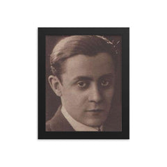 Enrique Jardiel Poncela framed print on a plain backdrop in size 8"x10".