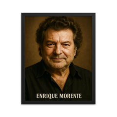 Enrique Morente portrait framed print on a plain backdrop in size 16"x20".