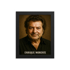 Enrique Morente portrait framed print on a plain backdrop in size 8"x10".