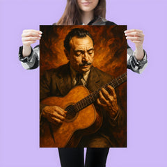 Epic Django Reinhardt portrait poster 3