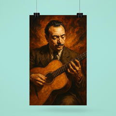 Epic Django Reinhardt portrait poster 6