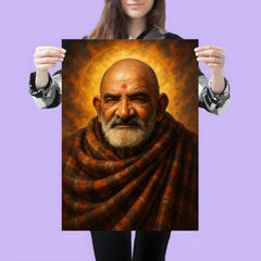 Epic Neem Karoli Baba portrait poster 3
