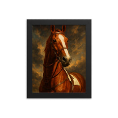 Epic Phar Lap portrait framed print on a plain backdrop in size 8"x10".