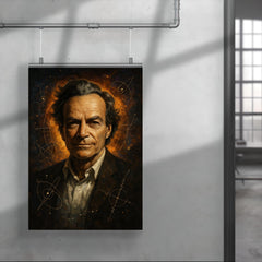 Epic Richard Feynman portrait poster 4