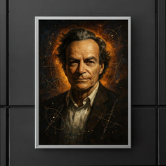 Epic Richard Feynman portrait poster 5