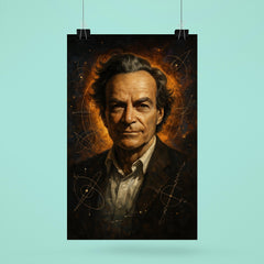 Epic Richard Feynman portrait poster 6