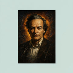 Epic Richard Feynman portrait poster 8
