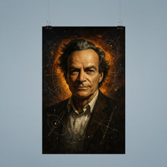 Epic Richard Feynman portrait poster 9