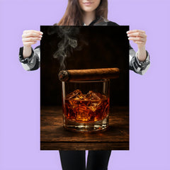 Epic smoky whiskey glass and cigar poster 3