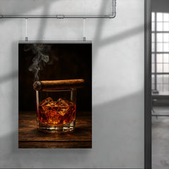 Epic smoky whiskey glass and cigar poster 4