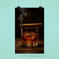 Epic smoky whiskey glass and cigar poster 6