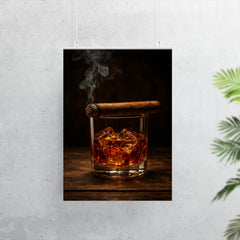Epic smoky whiskey glass and cigar poster 7