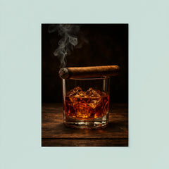 Epic smoky whiskey glass and cigar poster 8