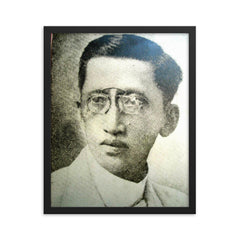 Epifanio de los Santos framed print on a plain backdrop in size 16"x20".