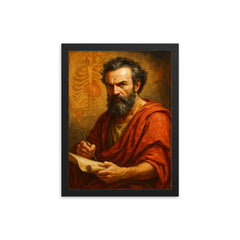 Erasistratus framed print on a plain backdrop in size 12"x16".