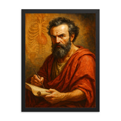 Erasistratus framed print on a plain backdrop in size 18"x24".