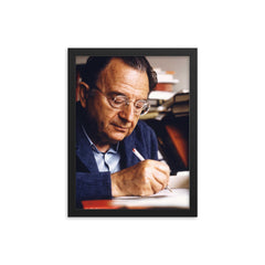 Erich Fromm framed print on a plain backdrop in size 12"x16".