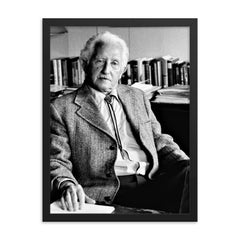 Erik Erikson framed print on a plain backdrop in size 18"x24".