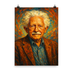 Erik Erikson poster on a plain backdrop in size 8"x10".