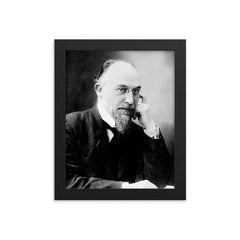 Erik Satie framed print on a plain backdrop in size 8"x10".