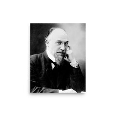 Erik Satie poster on a plain backdrop in size 8"x10".