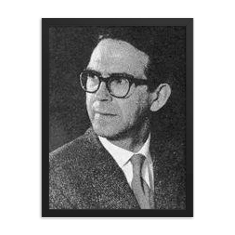 Erlendur Patursson framed print on a plain backdrop in size 18