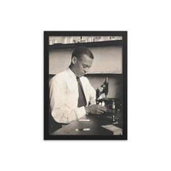 Ernest Everett Just framed print on a plain backdrop in size 12"x16".