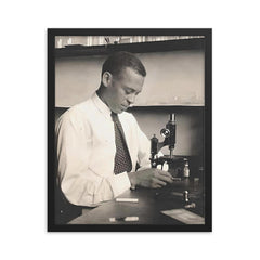 Ernest Everett Just framed print on a plain backdrop in size 16"x20".