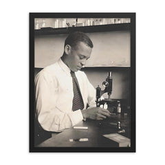 Ernest Everett Just framed print on a plain backdrop in size 18"x24".