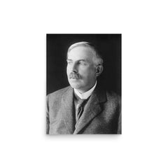 Ernest Rutherford poster on a plain backdrop in size 12"x16".