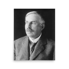 Ernest Rutherford poster on a plain backdrop in size 16"x20".