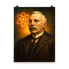 Ernest Rutherford poster on a plain backdrop in size 8"x10".