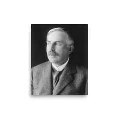 Ernest Rutherford poster on a plain backdrop in size 8"x10".