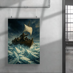 Ernest Shackleton lifeboat through ice crush poster 4