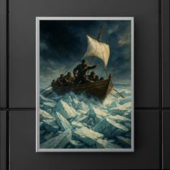 Ernest Shackleton lifeboat through ice crush poster 5