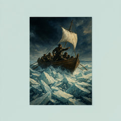 Ernest Shackleton lifeboat through ice crush poster 8