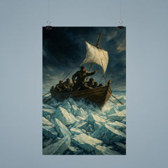 Ernest Shackleton lifeboat through ice crush poster 9
