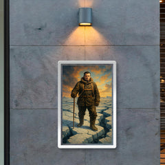 Ernest Shackleton on cracked Weddell Sea ice poster 2