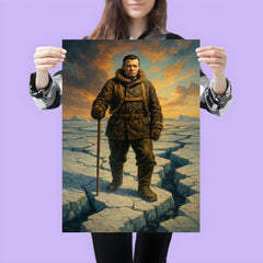 Ernest Shackleton on cracked Weddell Sea ice poster 3