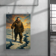 Ernest Shackleton on cracked Weddell Sea ice poster 4