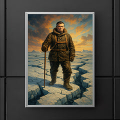 Ernest Shackleton on cracked Weddell Sea ice poster 5