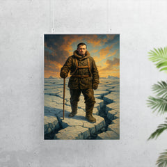 Ernest Shackleton on cracked Weddell Sea ice poster 7
