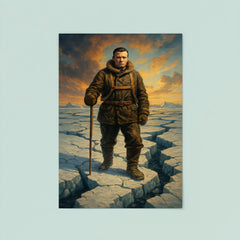 Ernest Shackleton on cracked Weddell Sea ice poster 8