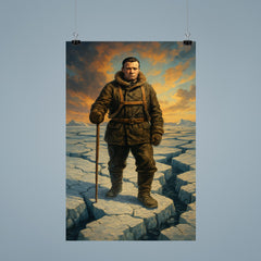 Ernest Shackleton on cracked Weddell Sea ice poster 9