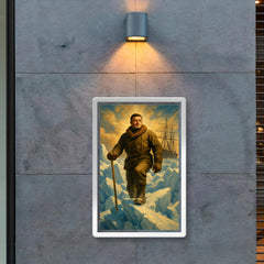 Ernest Shackleton on Endurance ice pressure ridge poster 2