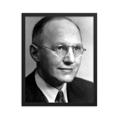 Ernest Walton framed print on a plain backdrop in size 16"x20".